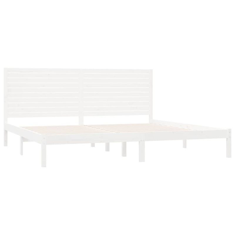Casa si Gradina - Mobilier - Paturi si accesorii - Paturi - Cadru de pat Super King, alb, 180x200 cm, lemn masiv - Infinity.ro
