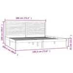Casa si Gradina - Mobilier - Paturi si accesorii - Paturi - Cadru de pat Super King, alb, 180x200 cm, lemn masiv - Infinity.ro