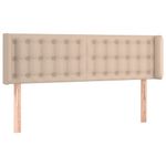Casa si Gradina - Mobilier - Paturi si accesorii - Accesorii paturi - Tablie de pat cu LED cappuccino 147x16x78/88 cm piele ecologica - Infinity.ro
