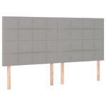 Casa si Gradina - Mobilier - Paturi si accesorii - Accesorii paturi - Tablie de pat cu LED, gri deschis, 180x5x118/128 cm, textil - Infinity.ro
