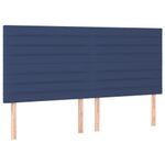 Casa si Gradina - Mobilier - Paturi si accesorii - Accesorii paturi - Tablie de pat cu LED, albastru, 160x5x118/128 cm, textil - Infinity.ro