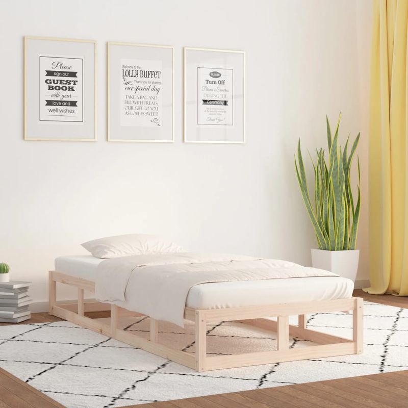 Casa si Gradina - Mobilier - Paturi si accesorii - Paturi - Cadru de pat mic single, 75x190 cm, lemn masiv - Infinity.ro