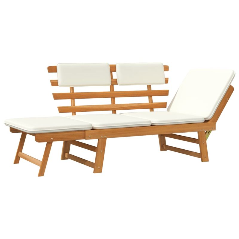 Casa si Gradina - Gradina si terasa - Mobilier exterior - Bancute de gradina - Banca de gradina 2-in-1, cu perne, 190 cm, lemn masiv de acacia - Infinity.ro