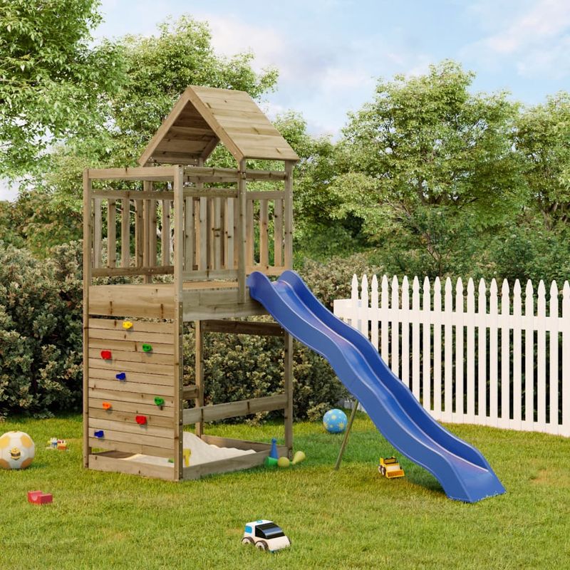 Jucarii, Copii si Bebe - Jucarii si jocuri - Jucarii de exterior - Spatii de joaca si accesorii - Set de joaca pentru exterior, lemn de pin impregnat - Infinity.ro