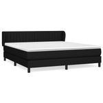 Casa si Gradina - Mobilier - Paturi si accesorii - Paturi - Pat box spring cu saltea, negru, 160x200 cm, textil - Infinity.ro
