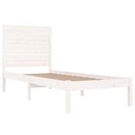 Casa si Gradina - Mobilier - Paturi si accesorii - Paturi - Cadru de pat mic single, alb, 75x190 cm, lemn masiv - Infinity.ro