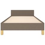 Casa si Gradina - Mobilier - Paturi si accesorii - Paturi - Cadru de pat cu tablie, gri taupe, 100x200 cm, textil - Infinity.ro