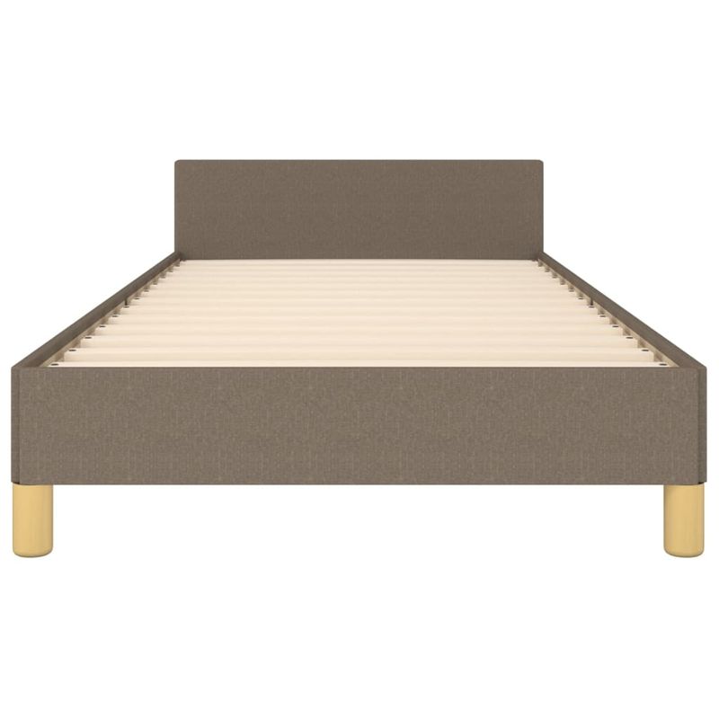 Casa si Gradina - Mobilier - Paturi si accesorii - Paturi - Cadru de pat cu tablie, gri taupe, 100x200 cm, textil - Infinity.ro