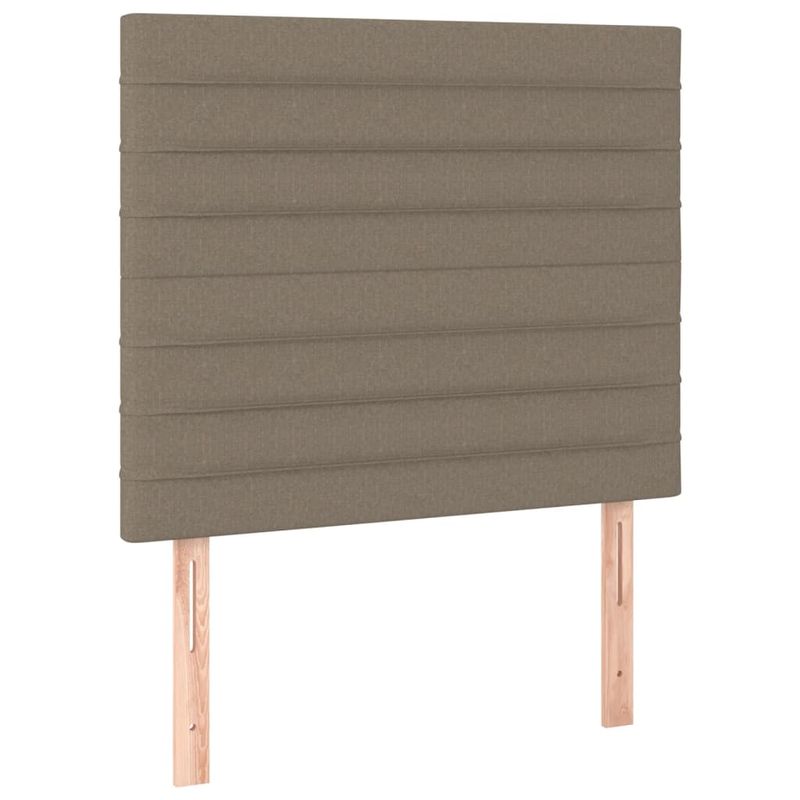 Casa si Gradina - Mobilier - Paturi si accesorii - Paturi - Cadru de pat cu tablie, gri taupe, 100x200 cm, textil - Infinity.ro