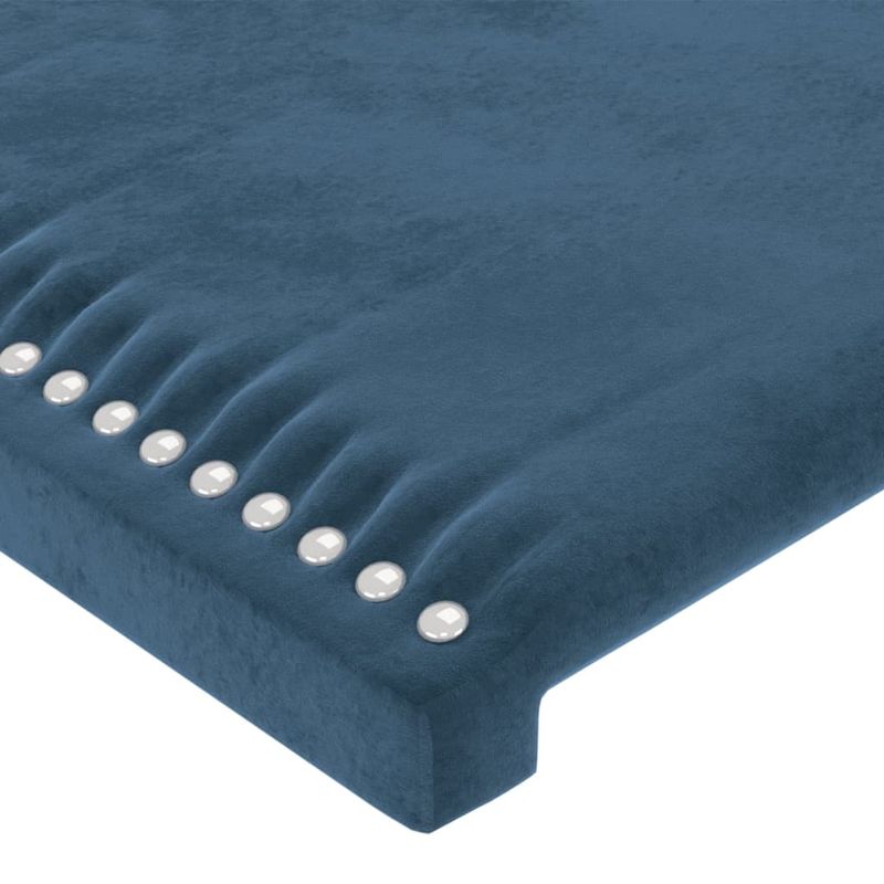 Casa si Gradina - Mobilier - Paturi si accesorii - Paturi - Cadru de pat cu tablie, albastru inchis, 90x200 cm, catifea - Infinity.ro