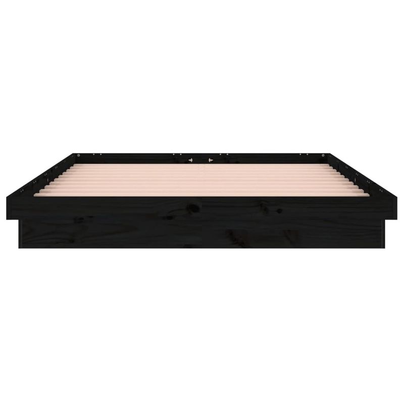 Casa si Gradina - Mobilier - Paturi si accesorii - Paturi - Cadru de pat cu LED, negru, 160x200 cm, lemn masiv - Infinity.ro