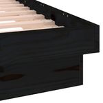 Casa si Gradina - Mobilier - Paturi si accesorii - Paturi - Cadru de pat cu LED, negru, 160x200 cm, lemn masiv - Infinity.ro