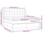 Casa si Gradina - Mobilier - Paturi si accesorii - Paturi - Pat box spring cu saltea, maro inchis, 160x200 cm, textil - Infinity.ro