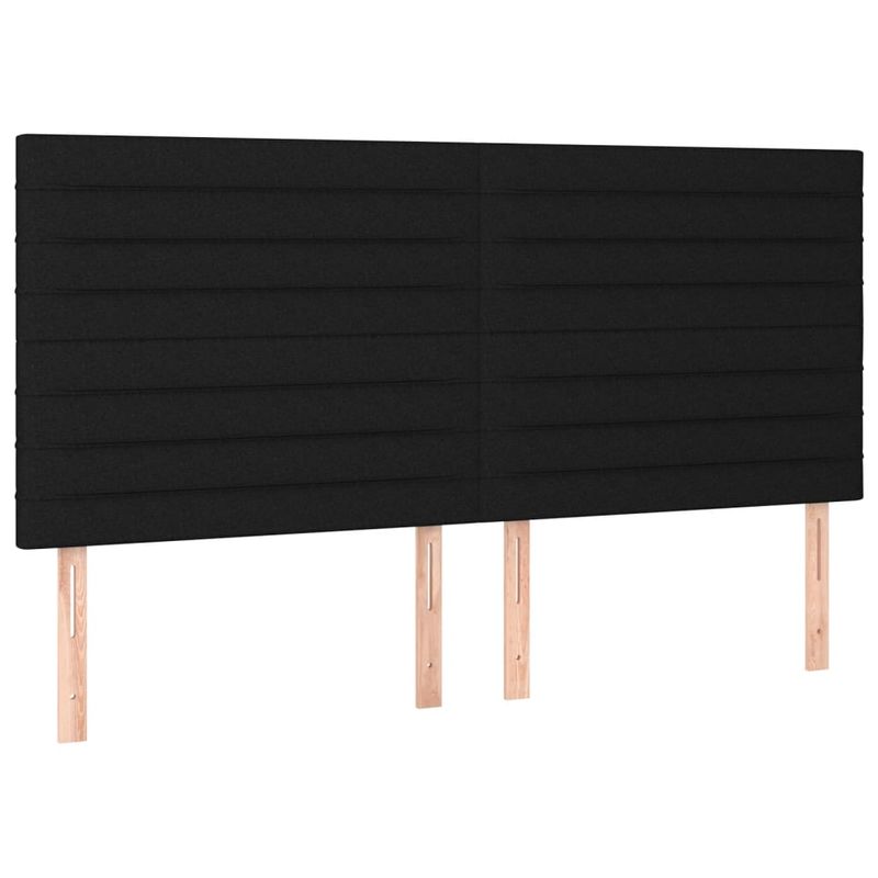 Casa si Gradina - Mobilier - Paturi si accesorii - Paturi - Pat box spring cu saltea, negru, 200x200 cm, textil - Infinity.ro
