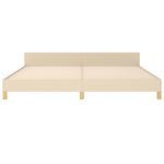 Casa si Gradina - Mobilier - Paturi si accesorii - Paturi - Cadru de pat cu tablie, crem, 200x200 cm, textil - Infinity.ro