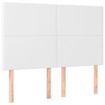 Casa si Gradina - Mobilier - Paturi si accesorii - Paturi - Pat box spring cu saltea, alb, 140x200 cm, piele ecologica - Infinity.ro