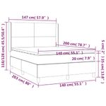 Casa si Gradina - Mobilier - Paturi si accesorii - Paturi - Pat box spring cu saltea, alb, 140x200 cm, piele ecologica - Infinity.ro