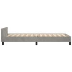 Casa si Gradina - Mobilier - Paturi si accesorii - Paturi - Cadru de pat cu tablie, gri deschis, 100x200 cm, catifea - Infinity.ro