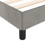 Casa si Gradina - Mobilier - Paturi si accesorii - Paturi - Cadru de pat cu tablie, gri deschis, 100x200 cm, catifea - Infinity.ro