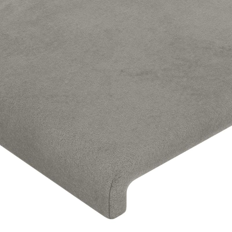 Casa si Gradina - Mobilier - Paturi si accesorii - Paturi - Cadru de pat cu tablie, gri deschis, 100x200 cm, catifea - Infinity.ro