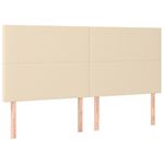 Casa si Gradina - Mobilier - Paturi si accesorii - Paturi - Cadru de pat cu tablie, crem, 160x200 cm, textil - Infinity.ro