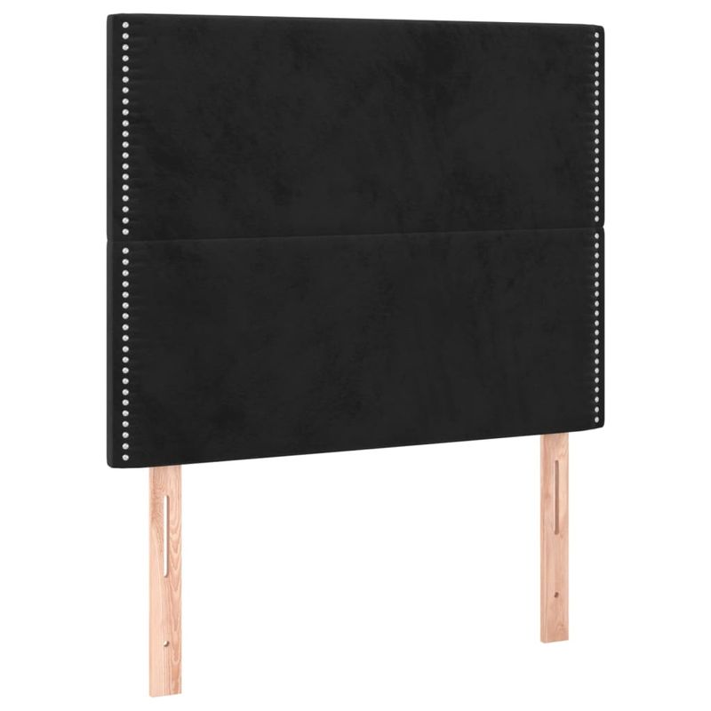 Casa si Gradina - Mobilier - Paturi si accesorii - Paturi - Pat box spring cu saltea, negru, 100x200 cm, catifea - Infinity.ro