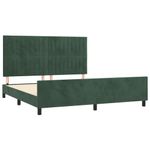 Casa si Gradina - Mobilier - Paturi si accesorii - Paturi - Cadru de pat cu tablie, verde inchis, 180x200 cm, catifea - Infinity.ro