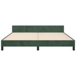Casa si Gradina - Mobilier - Paturi si accesorii - Paturi - Cadru de pat cu tablie, verde inchis, 180x200 cm, catifea - Infinity.ro