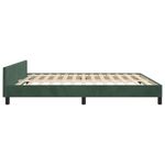 Casa si Gradina - Mobilier - Paturi si accesorii - Paturi - Cadru de pat cu tablie, verde inchis, 180x200 cm, catifea - Infinity.ro