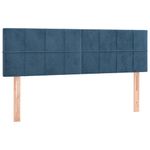 Casa si Gradina - Mobilier - Paturi si accesorii - Paturi - Pat box spring cu saltea, albastru inchis, 140x190 cm, catifea - Infinity.ro