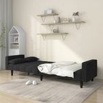 Casa si Gradina - Mobilier - Canapele si coltare - Canapele - Canapea extensibila cu 2 locuri, 2 perne, negru, catifea - Infinity.ro