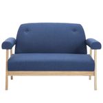 Casa si Gradina - Mobilier - Canapele si coltare - Canapele - Canapea cu 2 locuri, albastru, material textil - Infinity.ro