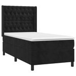 Casa si Gradina - Mobilier - Paturi si accesorii - Paturi - Pat box spring cu saltea, negru, 80x200 cm, catifea - Infinity.ro