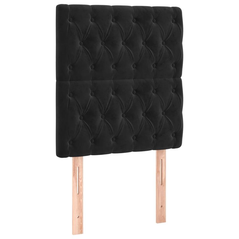 Casa si Gradina - Mobilier - Paturi si accesorii - Paturi - Pat box spring cu saltea, negru, 80x200 cm, catifea - Infinity.ro