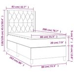 Casa si Gradina - Mobilier - Paturi si accesorii - Paturi - Pat box spring cu saltea, negru, 80x200 cm, catifea - Infinity.ro