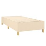 Casa si Gradina - Mobilier - Paturi si accesorii - Paturi - Pat cu arcuri, saltea si LED, crem, 80x200 cm, textil - Infinity.ro