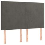 Casa si Gradina - Mobilier - Paturi si accesorii - Paturi - Pat box spring cu saltea, gri inchis, 140x190 cm, catifea - Infinity.ro