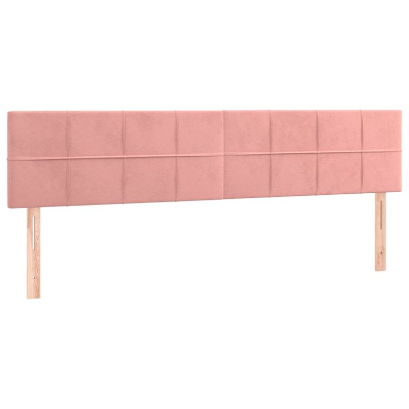 Casa si Gradina - Mobilier - Paturi si accesorii - Paturi - Pat box spring cu saltea, roz, 200x200 cm, catifea - Infinity.ro