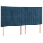 Casa si Gradina - Mobilier - Paturi si accesorii - Paturi - Pat box spring cu saltea, albastru inchis, 160x200 cm, catifea - Infinity.ro