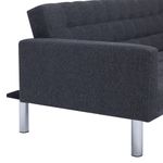 Casa si Gradina - Mobilier - Canapele si coltare - Canapele - Canapea extensibila in forma de L, gri inchis, poliester - Infinity.ro