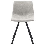 Casa si Gradina - Mobilier - Scaune si fotolii - Scaune - Scaune bucatarie, 2 buc., gri deschis, piele ecologica - Infinity.ro