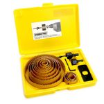 Casa si Gradina - Constructii - Scule electrice si accesorii - Accesorii pentru frezare - Freze circulare bi-metal, pentru rigips, lemn, set 16 buc, 19-127 mm, Strend Pro - Infinity.ro