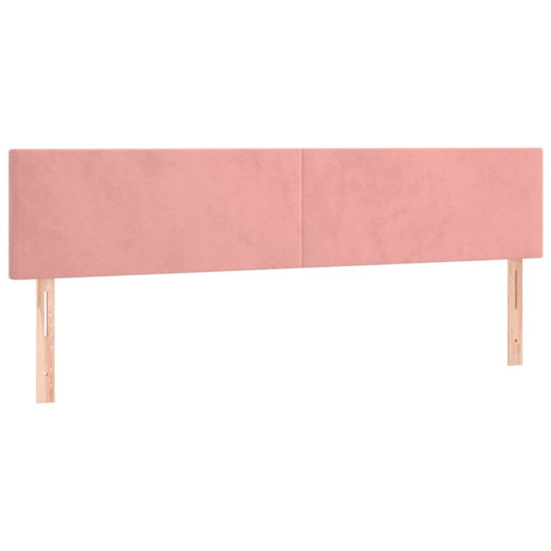 Casa si Gradina - Mobilier - Paturi si accesorii - Paturi - Pat cu arcuri, saltea & LED, roz, 180x200 cm, catifea - Infinity.ro