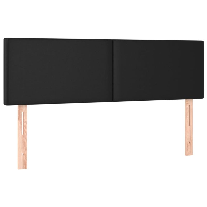 Casa si Gradina - Mobilier - Paturi si accesorii - Paturi - Pat box spring cu saltea, negru, 140x190 cm, piele ecologica - Infinity.ro