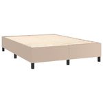 Casa si Gradina - Mobilier - Paturi si accesorii - Paturi - Pat box spring cu saltea, cappuccino, 140x190cm piele ecologica - Infinity.ro