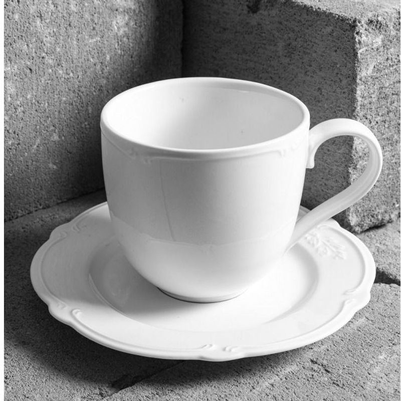 Casa si Gradina - Bucatarie si vesela - Cani si pahare - Cani si cesti - Ceasca portelan 400 ml, model relief, AMBITION Salsa - Infinity.ro