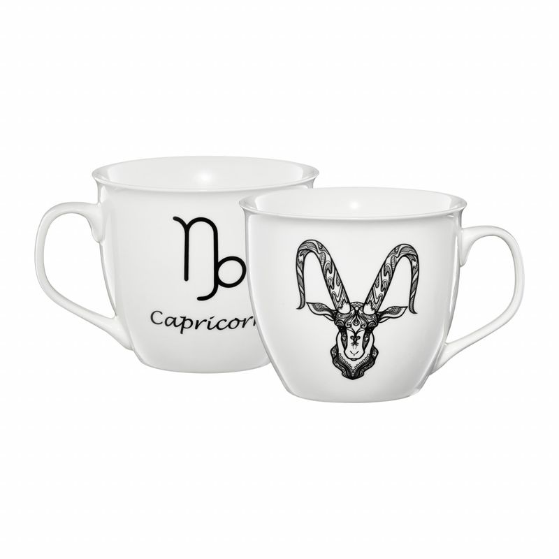 Casa si Gradina - Bucatarie si vesela - Cani si pahare - Cani si cesti - Cana mare portelan 550 ml, zodia Capricorn, AMBITION Zodiac - Infinity.ro