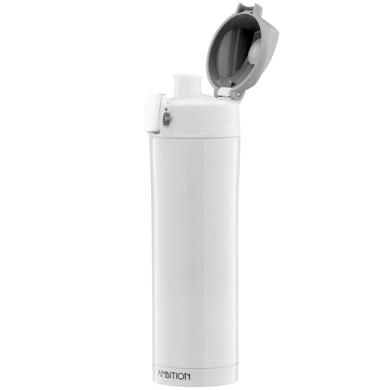 Casa si Gradina - Bucatarie si vesela - Accesorii bar - Termosuri si Cani termos - Cana termos 420 ml cu buton de siguranta, alb, AMBITION Glossy - Infinity.ro