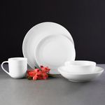 Casa si Gradina - Bucatarie si vesela - Cani si pahare - Cani si cesti - Cana portelan 420 ml, alb, AMBITION Linea - Infinity.ro