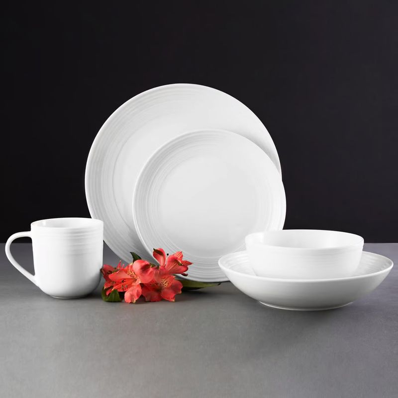 Casa si Gradina - Bucatarie si vesela - Cani si pahare - Cani si cesti - Cana portelan 420 ml, alb, AMBITION Linea - Infinity.ro